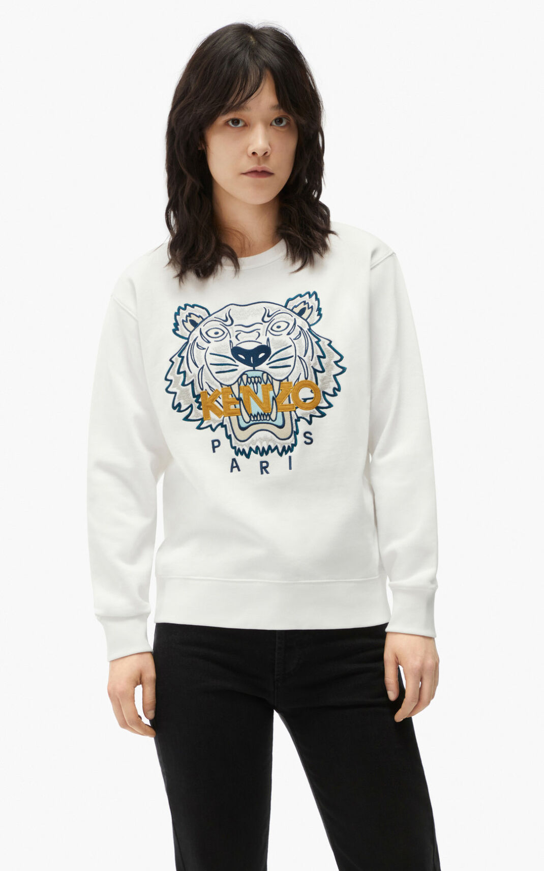 Kenzo Tiger Melegítő Felső Női Fehér | ID.898911